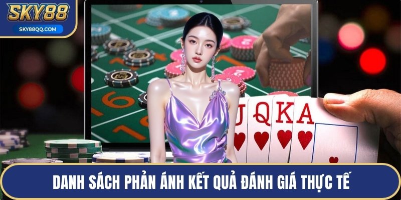 Danh sách phản ánh kết quả đánh giá thực tế